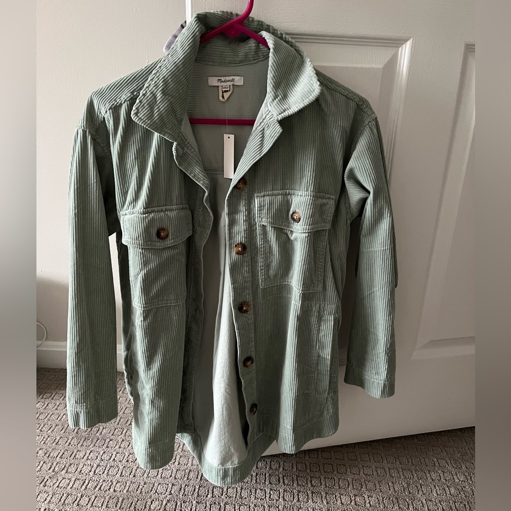 Madewell corduroy blue/sage jacket